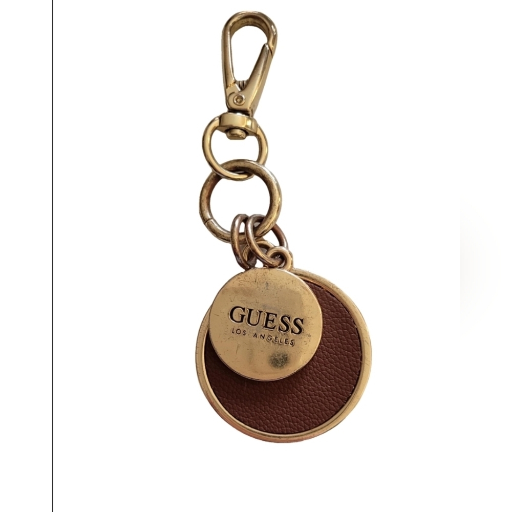 Guess Gold and Brown Keychain